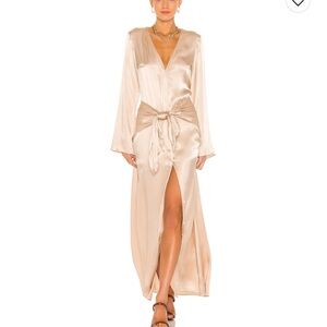 L’Academie Silky Tie Front Dress